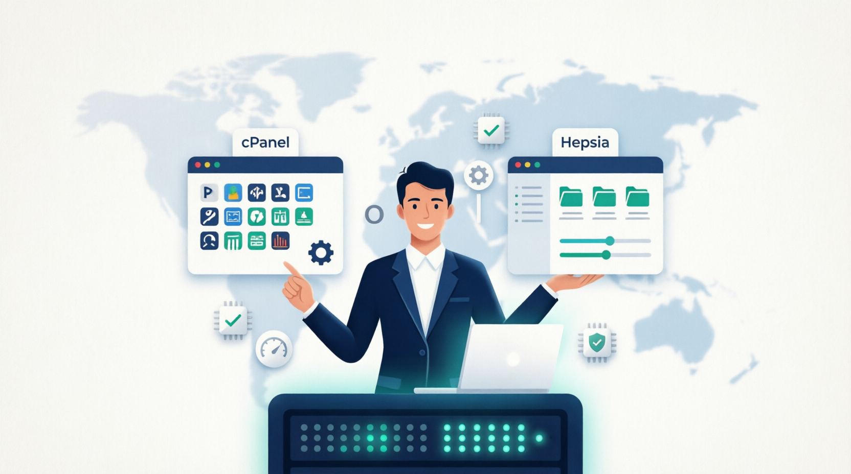 Panel de Control cPanel y Hepsia